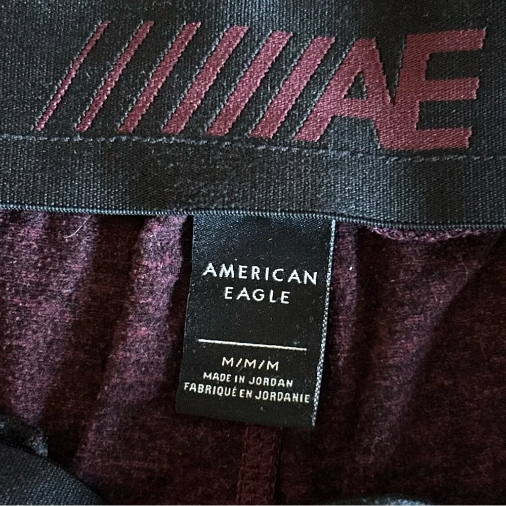 American Eagle Men’s Medium Burgundy Flex Tech Athletic Shorts Modern Utility - Picture 3 of 9